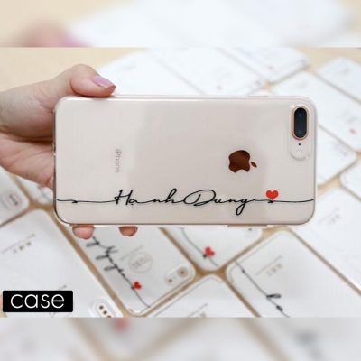 ốp lưng in tên với thiết kế trái tim