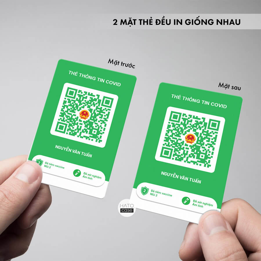 in thẻ xanh covid